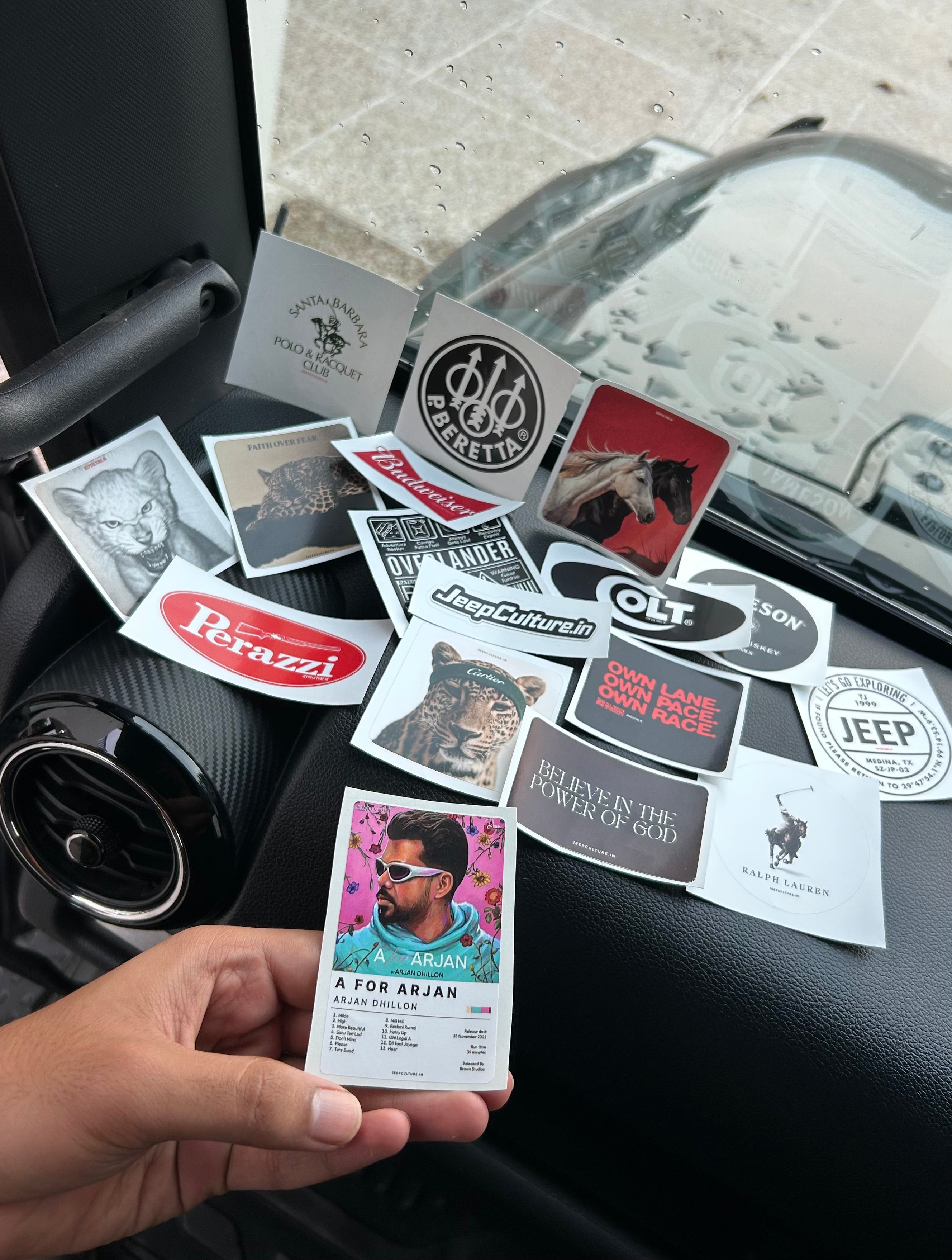 A FOR ARJAN, PACK OF 17 PREMIUM STICKERS