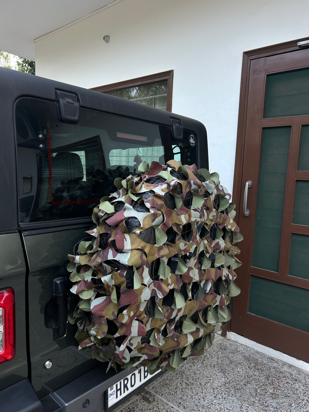 camouflage tyre cover ( green )