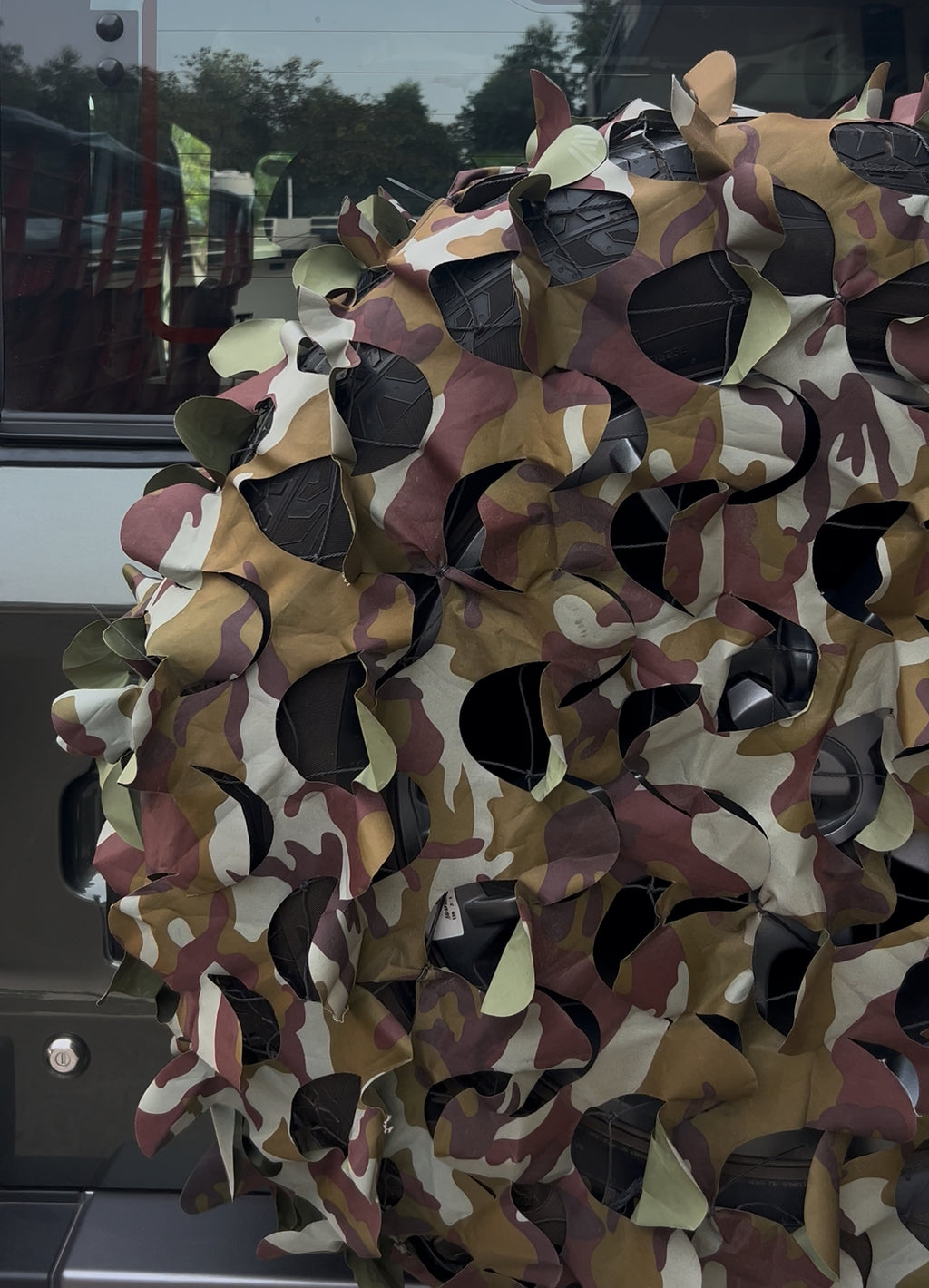 camouflage tyre cover ( green )