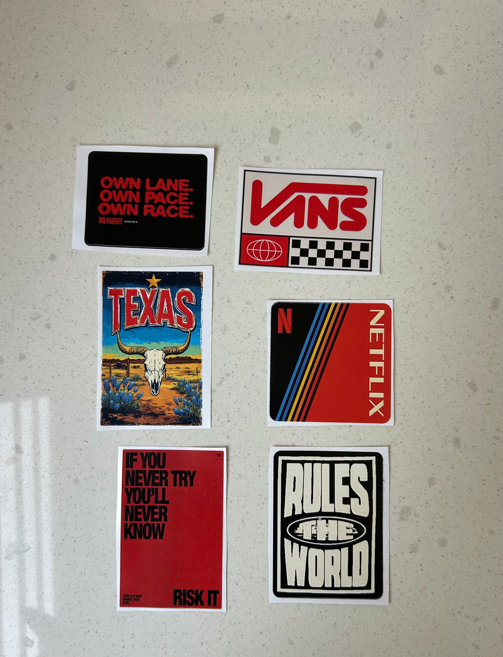 pack of 30 premium vinyl stickers