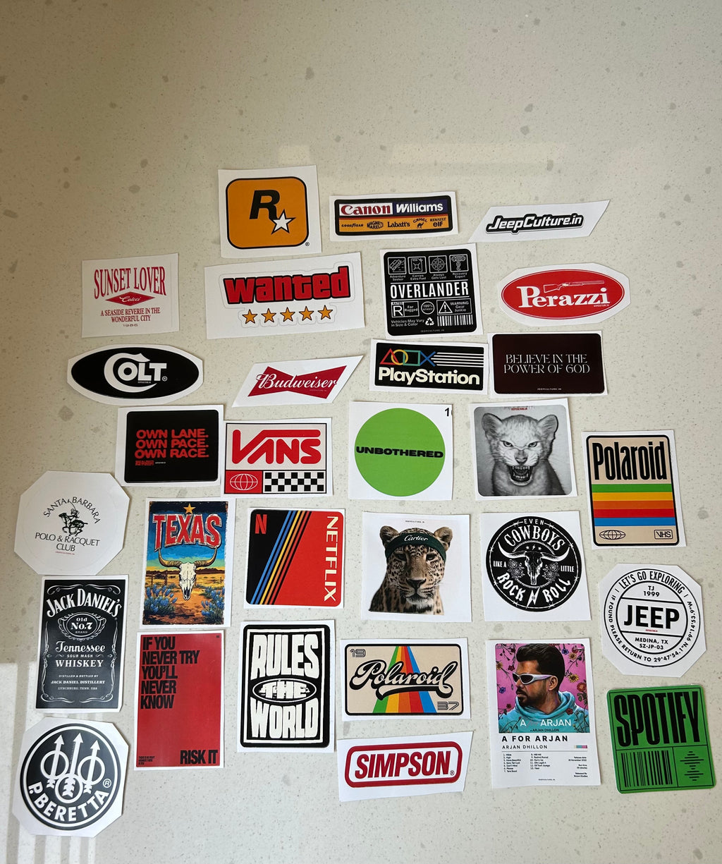 pack of 30 premium vinyl stickers